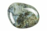 2.7" Flashy, Polished Labradorite Palm Stone - Madagascar - #195476-1